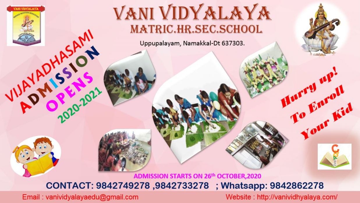 ADMISSION STARTS ON 26th OCTOBER,2020